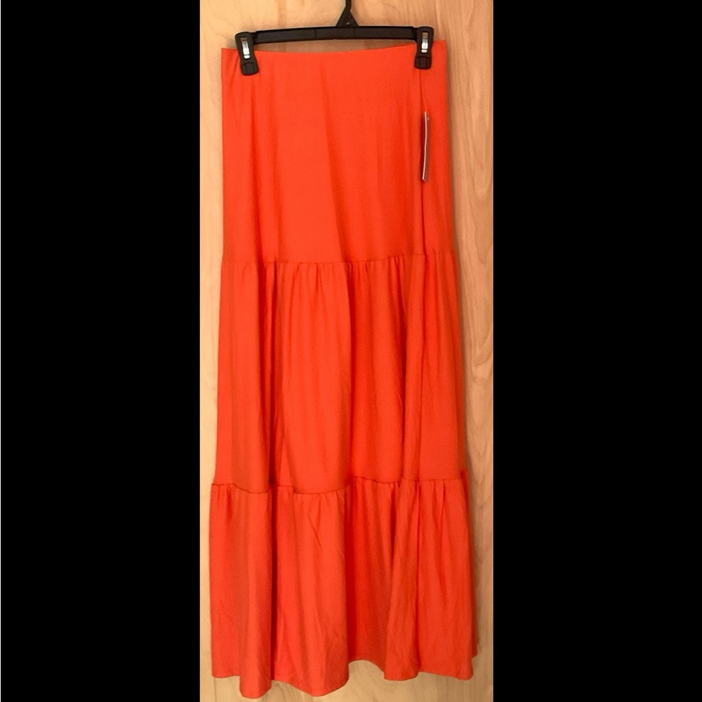 Derek Heart Orange Tiered Skirt - NWT - Picture 2 of 4